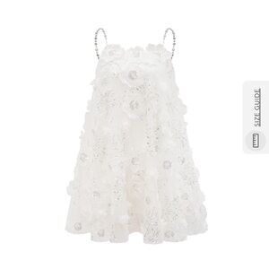 Suzette crystal-embellished floral mini dress.
